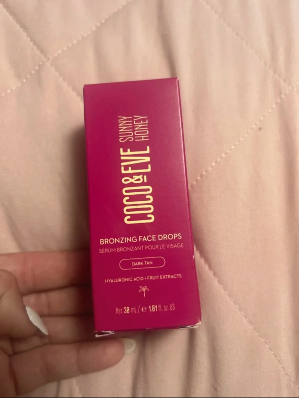 Sunny Honey Bronzing Face Drops - Dark Tan (Pink Packaging)